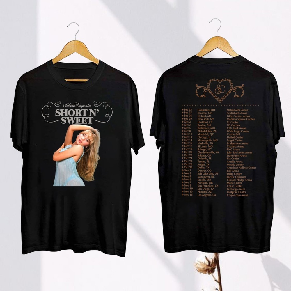 2024 Sabrina Carpenter Sabrina Carpenter Short N Sweet Tee 2 Sided